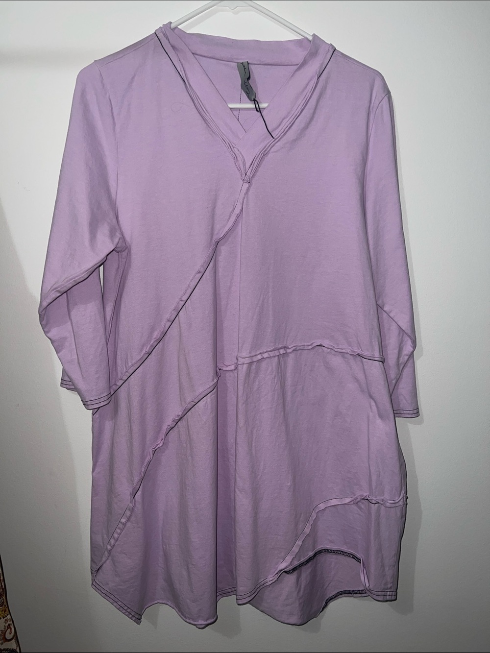 Cynthia Ashby Lavender V-Neck Tunic Top - Lightweight Women's Tunic